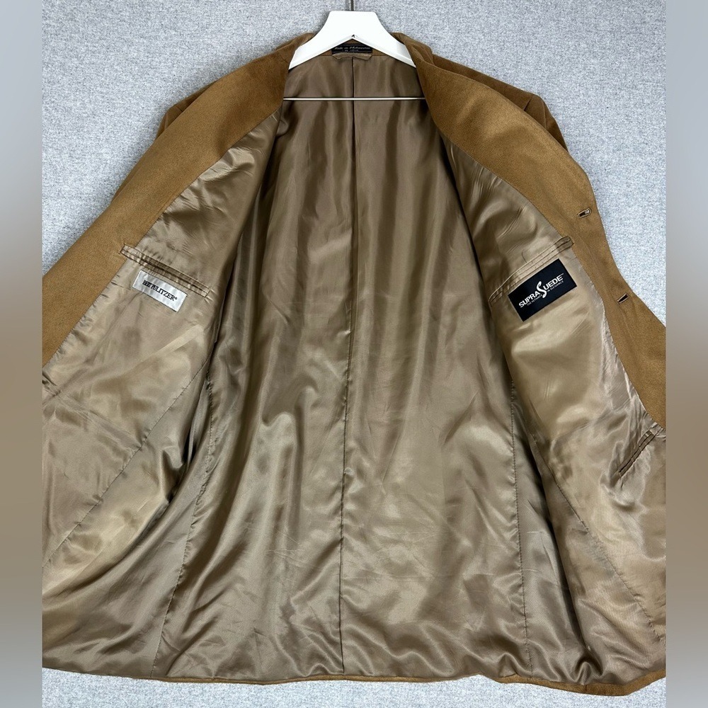 Bert Pulitzer Blazer Mens 48 Long Brown SupraSuede Sport Coat 3 Button - Picture 6 of 13
